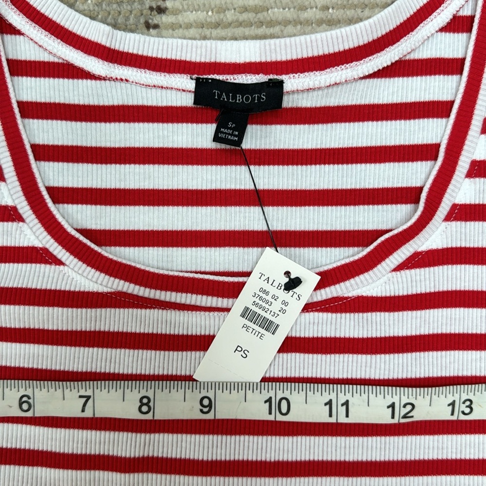 NWT Talbots RIB MIDI DRESS - PARK STRIPE - SP - Picture 6 of 7